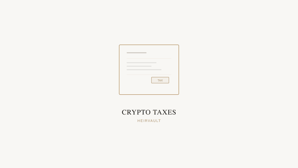 Crypto Inheritance and Taxes in 2026: What Heirs Need to Know — Navigate the tax implications of inheriting cryptocurrency in 2026, including cost basis rules, reporting requirements, and strategies to minimize tax burden.